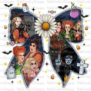 Sister Witches Halloween Png, Halloween Coquette Bow Png, Witchy, Horror Movies Character, Halloween Costume Png,Spooky Vibes,Trick Or Treat