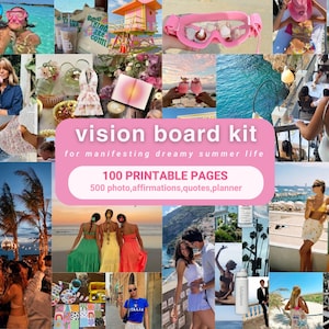 Tableau visuel de voyage, Tableau visuel imprimable, Kit de démarrage Tableau visuel, Fête tableau visuel, Tableau visuel ado, Tableau visuel numérique