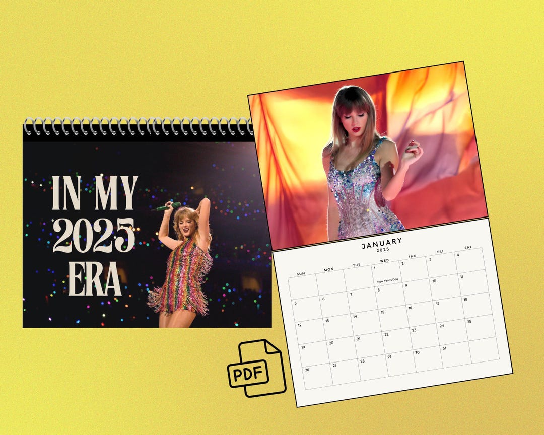 Taylor Swift 2025 Digital Calendar,taylor Swift Calendar With Eras Tour