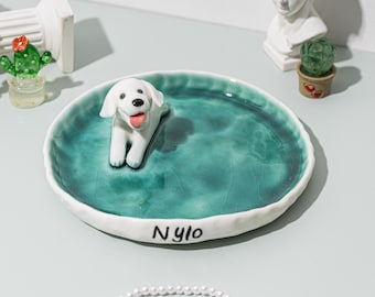 Personalised Pet Ring Dish, Vintage Jewelry Dish, Engagement Ring Dish, Custom Dog Trinket Dish, Animals Jewelry Holder, Gift For Pet Owner