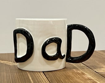 Custom Dad Ceramic Mug, Daddy Handmade Ceramic Mug (10 oz), Pottery Coffee Mug, Father&#39;s Day Gift,Keramik Tasse, Creative Gifts For Dad