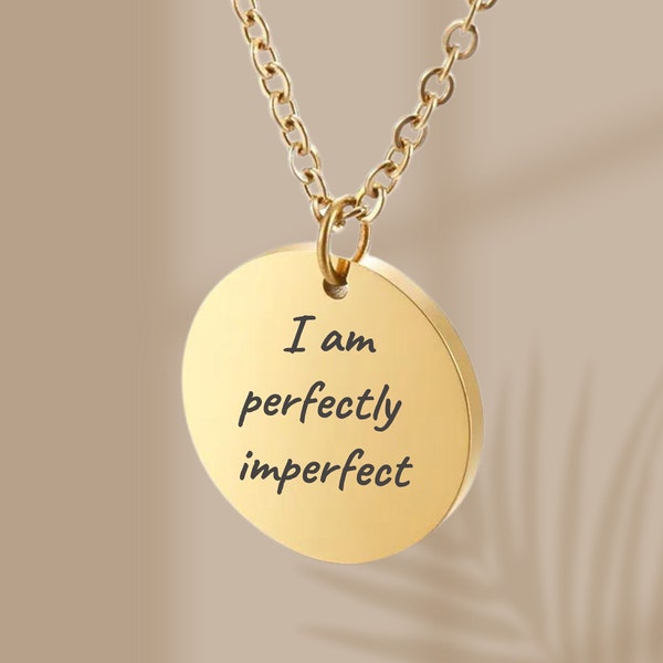 Custom Affirmation Necklace,Self Affirmations Dainty Necklace,Selflove,Self Love,Mental Health Necklace,Gift for Best Friend,Gift for Sister