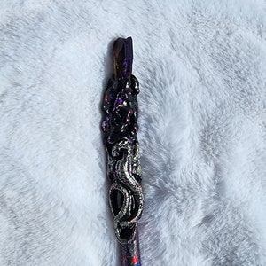 Custom hand carved Witch Fairy Wands Crystal Magic Wand - Witch Wand - Wizard Wand