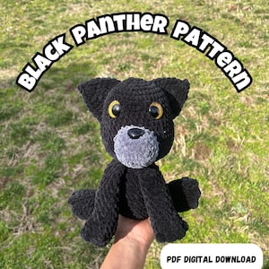 Black Panther Cat Crochet Pattern | PDF Downlaod