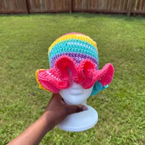 Crochet Ruffle Hat