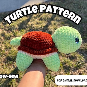 Turtle Crochet Pattern | Low-Sew | PDF Digital Downlaod