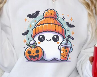 Halloween Ghost Comfort Colors Shirt, Spooky Season Tee