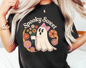 Spooky Sweet Ghost Tee, Unisex Halloween Shirt