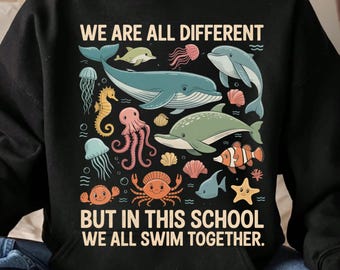 Inclusive Ocean Animals T-Shirt | Teacher Back to School Tee