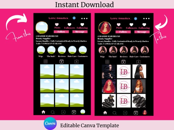 Instagram Business Card 2023, IG Business Card, QR code Business Card, Instagram Business Card Template