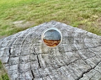 Lovely Starry Night - NEW CABS ADDED * McDermitt Picture Jasper Sterling Ring - Finished in Your Size ***  Choose Your Stone! ***