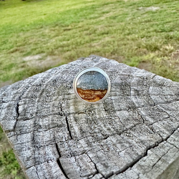 Lovely Starry Night - NEW CABS ADDED * McDermitt Picture Jasper Sterling Ring - Finished in Your Size ***  Choose Your Stone! ***