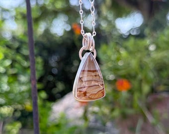 Cripple Creek Picture Jasper Sterling Pendant Necklace