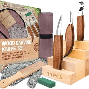 Wood Whittling Kit 18PCS Comfort Bird DIY Wood Carving Kit Basswood Blocks  Gifts Set for Beginners Adults and Kids Whittling Knife Set with Complete