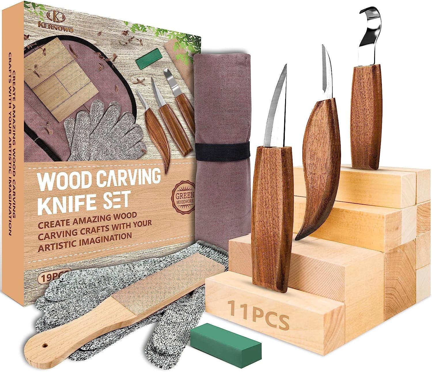 Whittling Kit-Wood Carving Tools Kit with 5 pcs Whittling Knife-Widdling  Kit for Spoon, Bowl Or Woodwork-Woodworking Kit Gifts for Men-Wood Carving