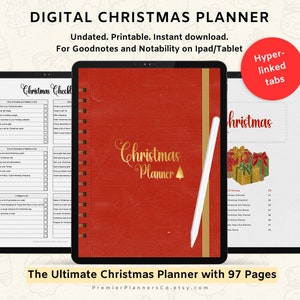 Christmas Planner, Digital Christmas Planner, Holidays Planner, Christmas Gift Planner, Christmas Digital Planner, GoodNotes, Xmas Planner