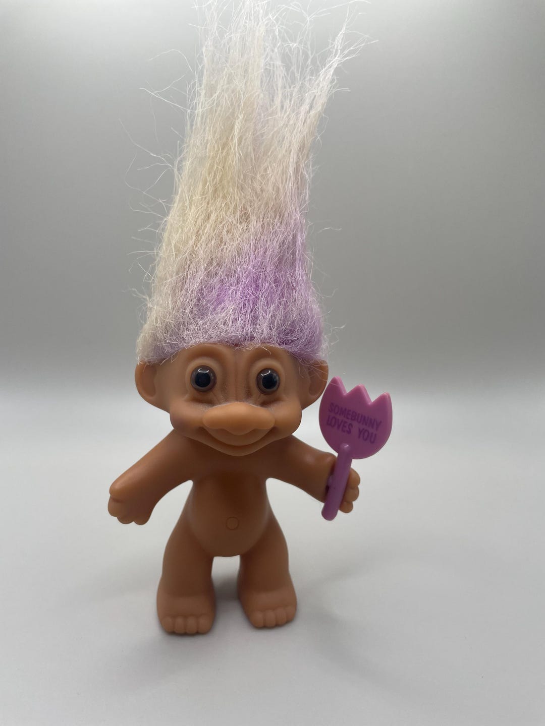 Vintage 1990s Russ Troll Naked Nude Figure Easter Somebunny Loves You