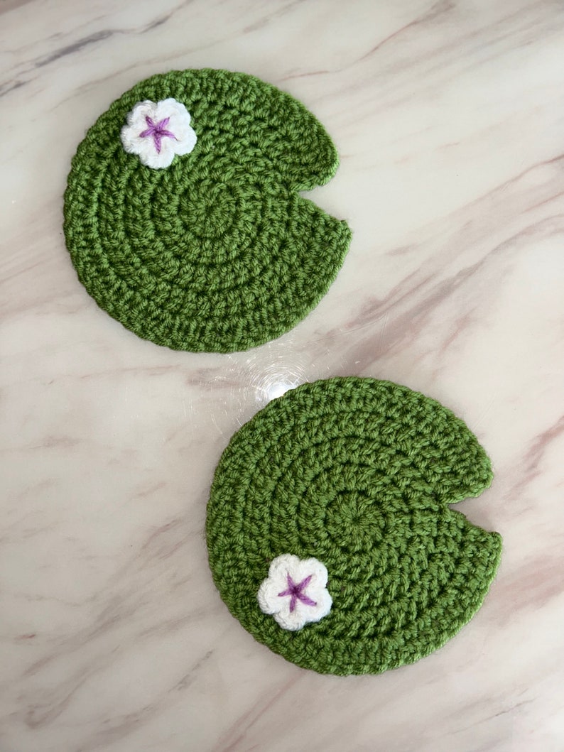 CrocheterKim Lily Pad Coasters - Thumbnail 5