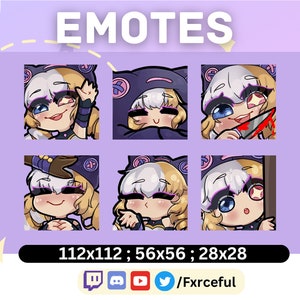 Soul Fighter Gwen| Twitch Emotes | League of Legends  | Cute Kawaii Stream Assets | Chibi Style | Affordable and High Quality