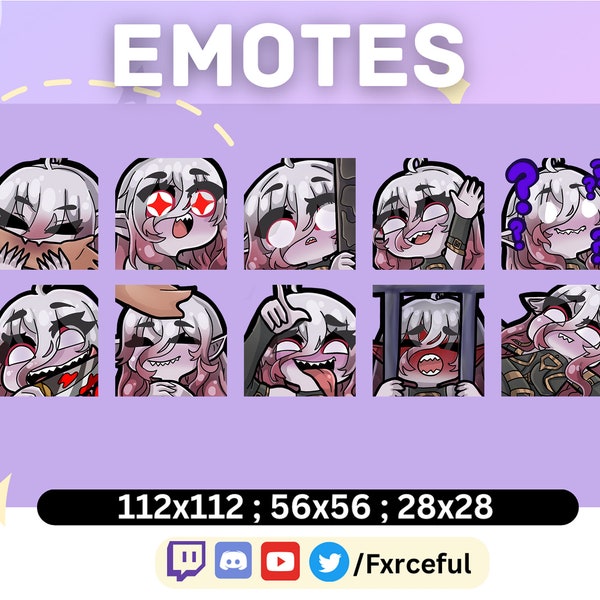 Briar| 10 Pack | Twitch Emotes | League of Legends  | Cute Kawaii Stream Assets | Chibi Style | Affordable and High Quality