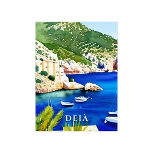 Deia Mallorca Watercolor Print - Premium Matte Vertical Posters