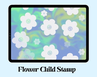Flower Child Procreate Stamp/Brocha