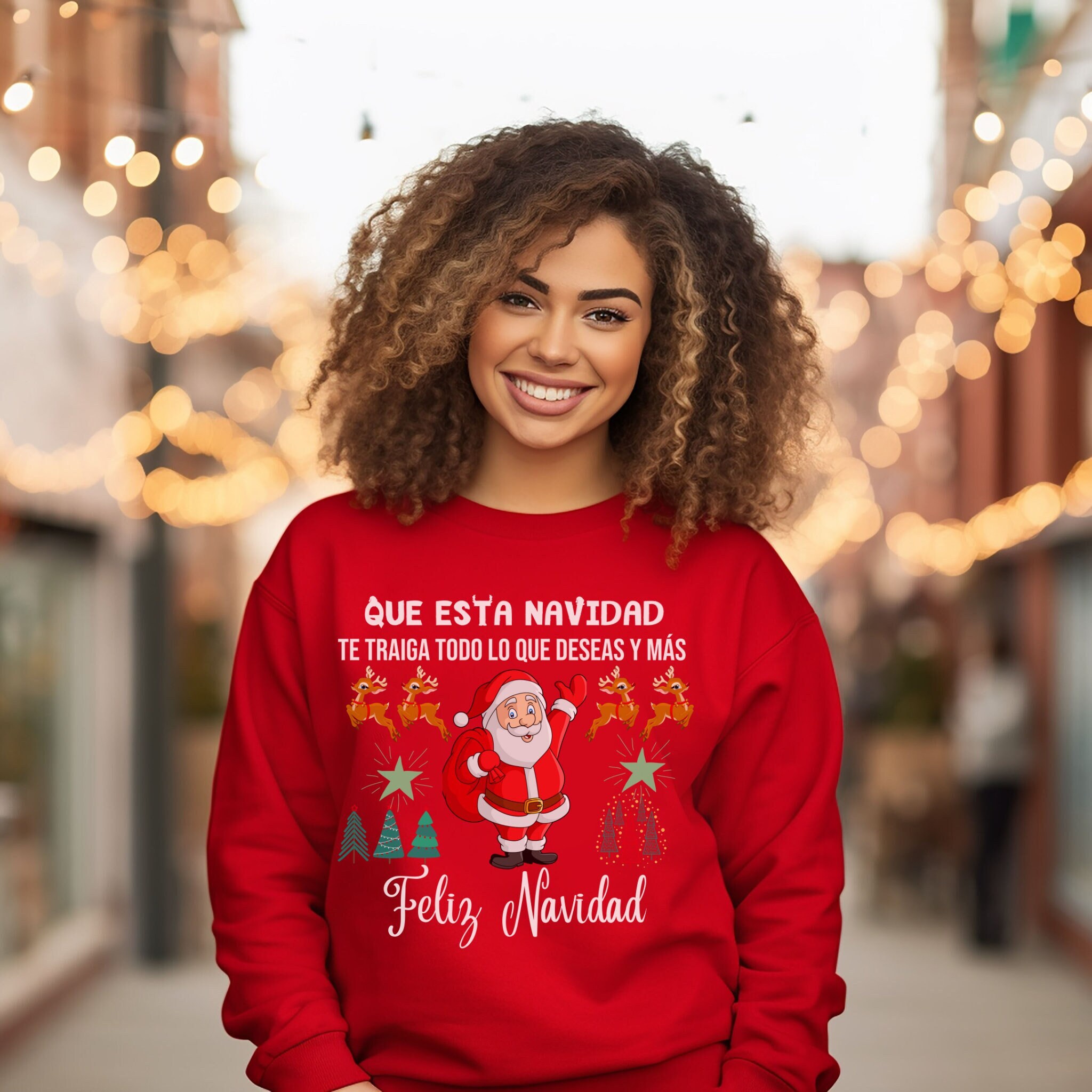 Feliz Navidad Sweater Para Dama Y Caballero, Sudadera Unisex Navideña ...