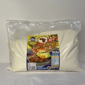 Best African Tuo Zaafi Yellow Corn & Cassava Mix Flour 100% naturally Made.