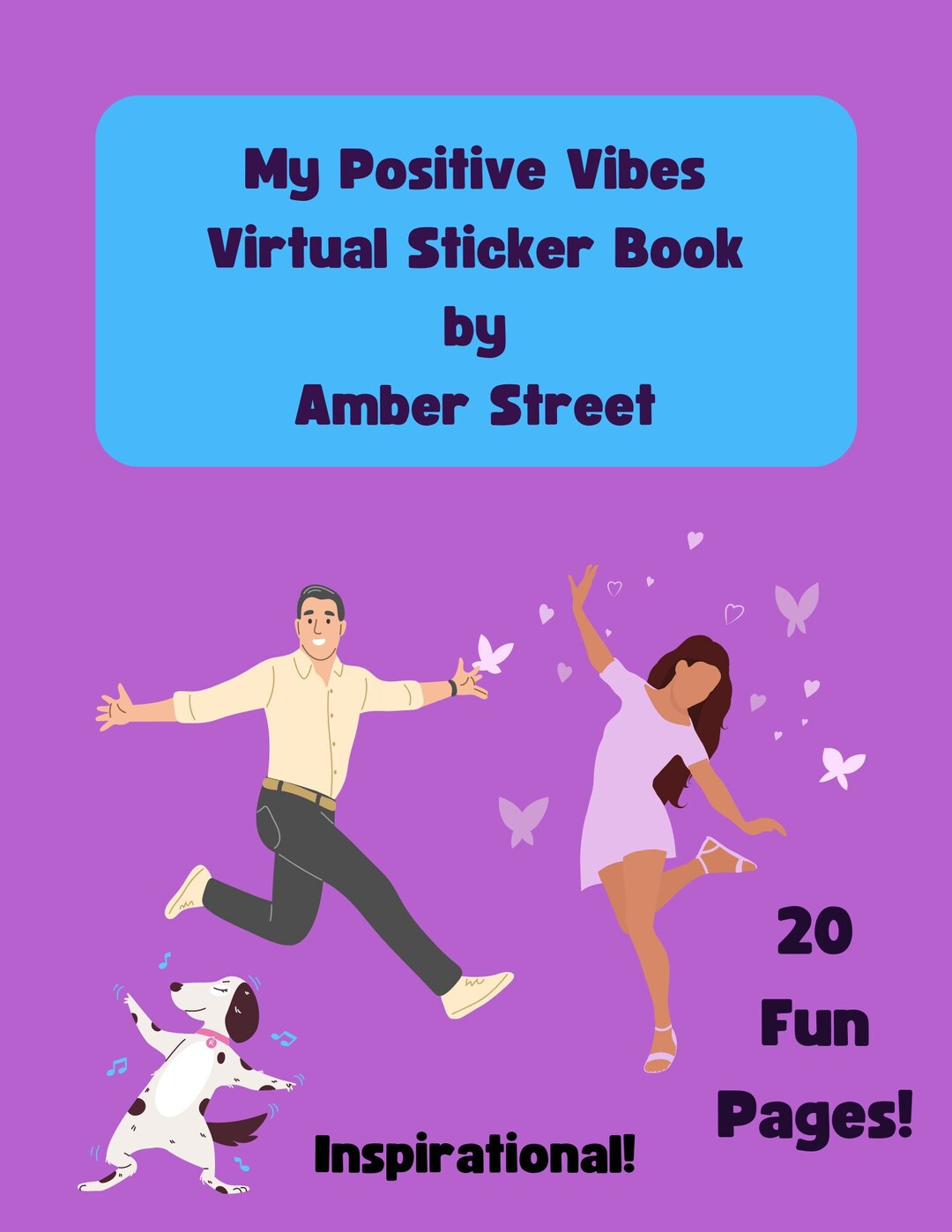 My Positive Vibes Virtual Sticker Book Inspirational Etsy