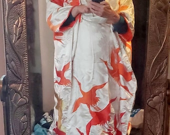Vintage Japanese Silk Wedding Kimono/Silk Embroidered Vintage Kimono