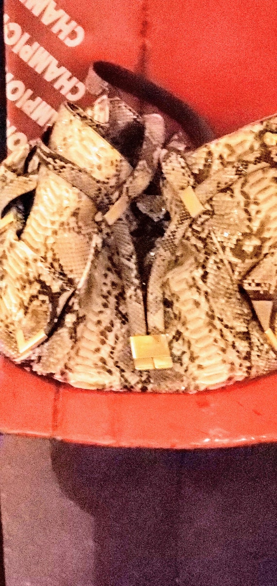 Michael Kors genuine python purse tote - image 3