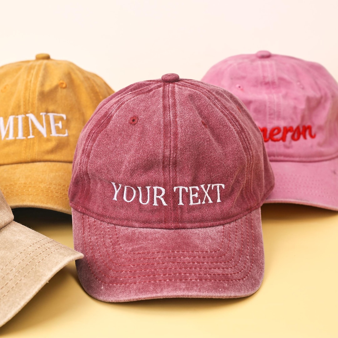 Custom Embroidered Hat, Personalized Logo Cap, Your Own Text Baseball ...