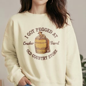 I Got Pegged at Cracker Barrel Old Country Store T-Shirt, Vintage Cracker Barrel Tee, Funny Meme Tee, Vintage Graphic Shirt, Sarcastic Tee