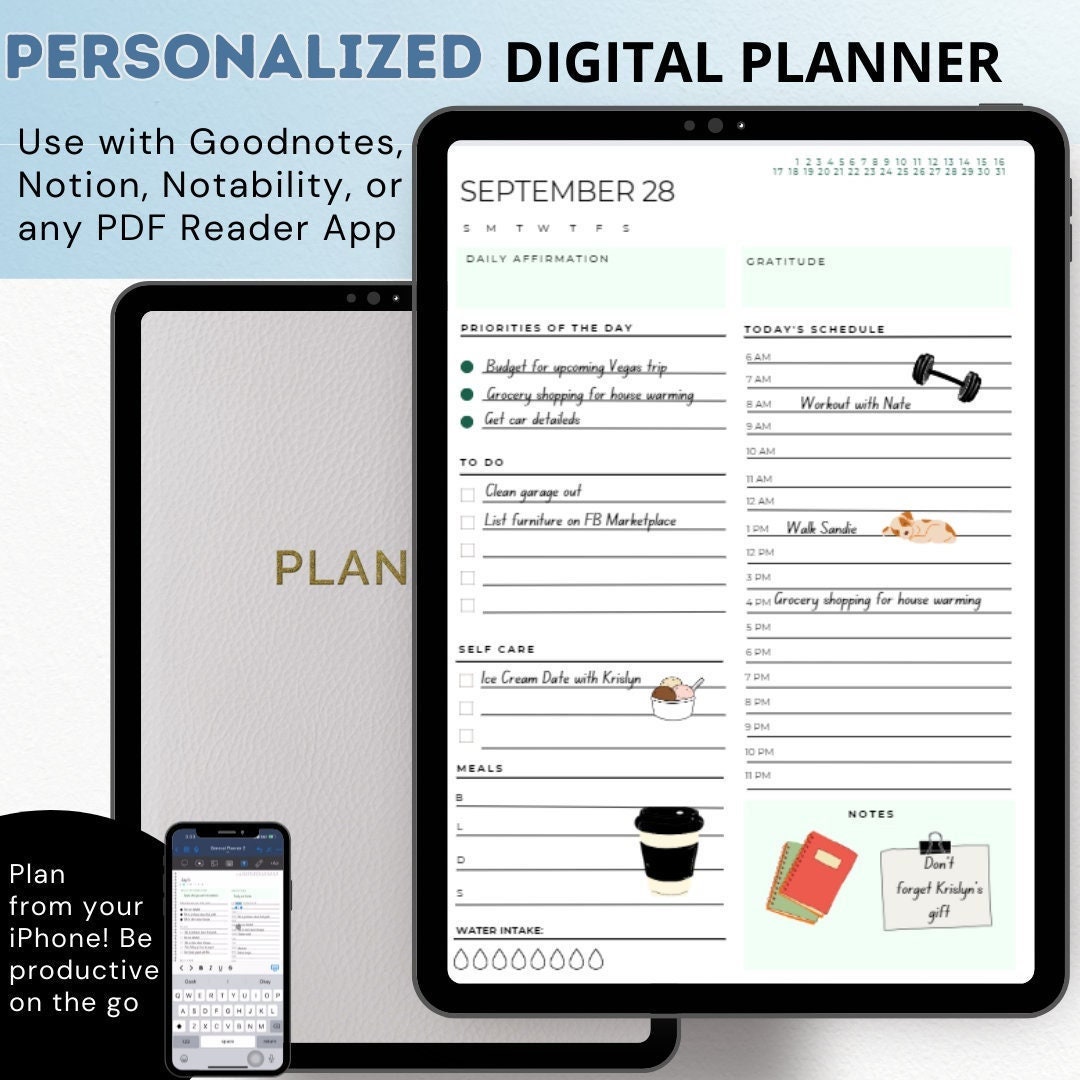 20232024 Undated Lifestyle Digital Planner Goodnotes Digital Planner