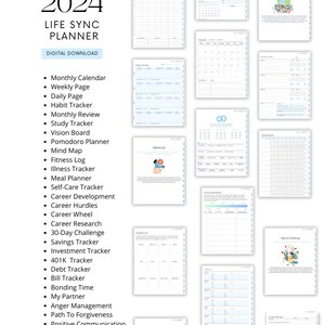Life Sync Digital Planner 2024 Calendar ADHD Calendar Goodnotes
