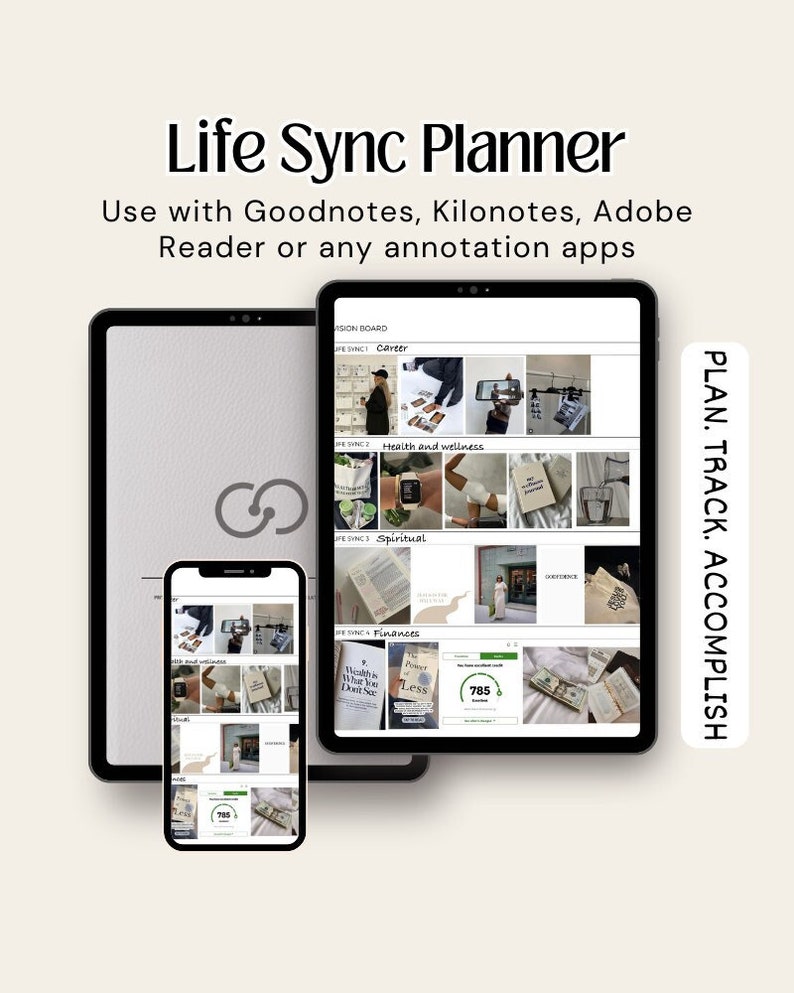 Life Sync Digital Planner 2024 Calendar ADHD Calendar Goodnotes