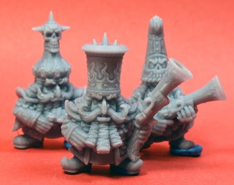 3X Evil Dwarf Gunners - Fabelzel - Chaos Dwarves Dwarf Role-playing Fantasy Wargaming Miniature - Resin Printed