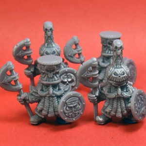 Evil Dwarf Warriors 4X - Fabelzel - Chaos Dwarves Role-playing Fantasy Wargaming Miniature - Resin Printed