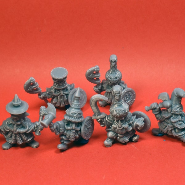 Evil Dwarf Variety Pack 6X - Fabelzel - Chaos Dwarfs Role-playing Fantasy Wargaming Miniature - Resin Printed