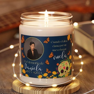 Vela conmemorativa personalizada, vela personalizada, vela del Día de los Muertos, decoración del Día de los Muertos, vela conmemorativa, regalos conmemorativos, Día de los Muertos
