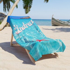 Personalized Beach Towel, Personalized Beach Cloth, Beach Towel, Pool Beach Towel, Spring Break, Summer, Custom Gift, Custom Birthday Gift