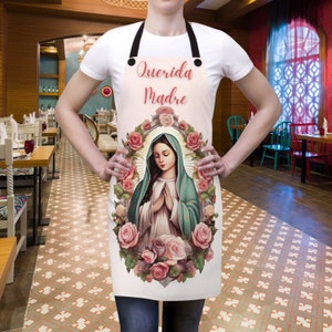 Delantal Personalizado de Nuestra Señora de Guadalupe, Regalo Personalizado, Regalo para Mamá, Regalo Virgen de Guadalupe, Regalo Navidad, Regalo Católico