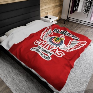 Couverture personnalisée Chivas, cadeau mexicain de football de futbol, Regalo papá, Regalo hombre, papa mexicain, Guadalajara, cadeau mexicain, Cumple niños, garçon