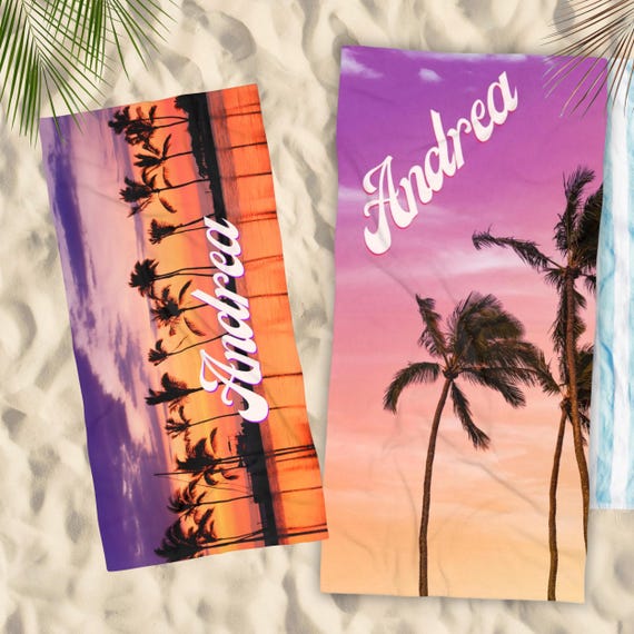 Personalized Beach Towel, Custom Vacation Towel Gift, Custom Name Gift Bachelorette, Family Beach Trip, Vacation towel, Cruise Beach Towels