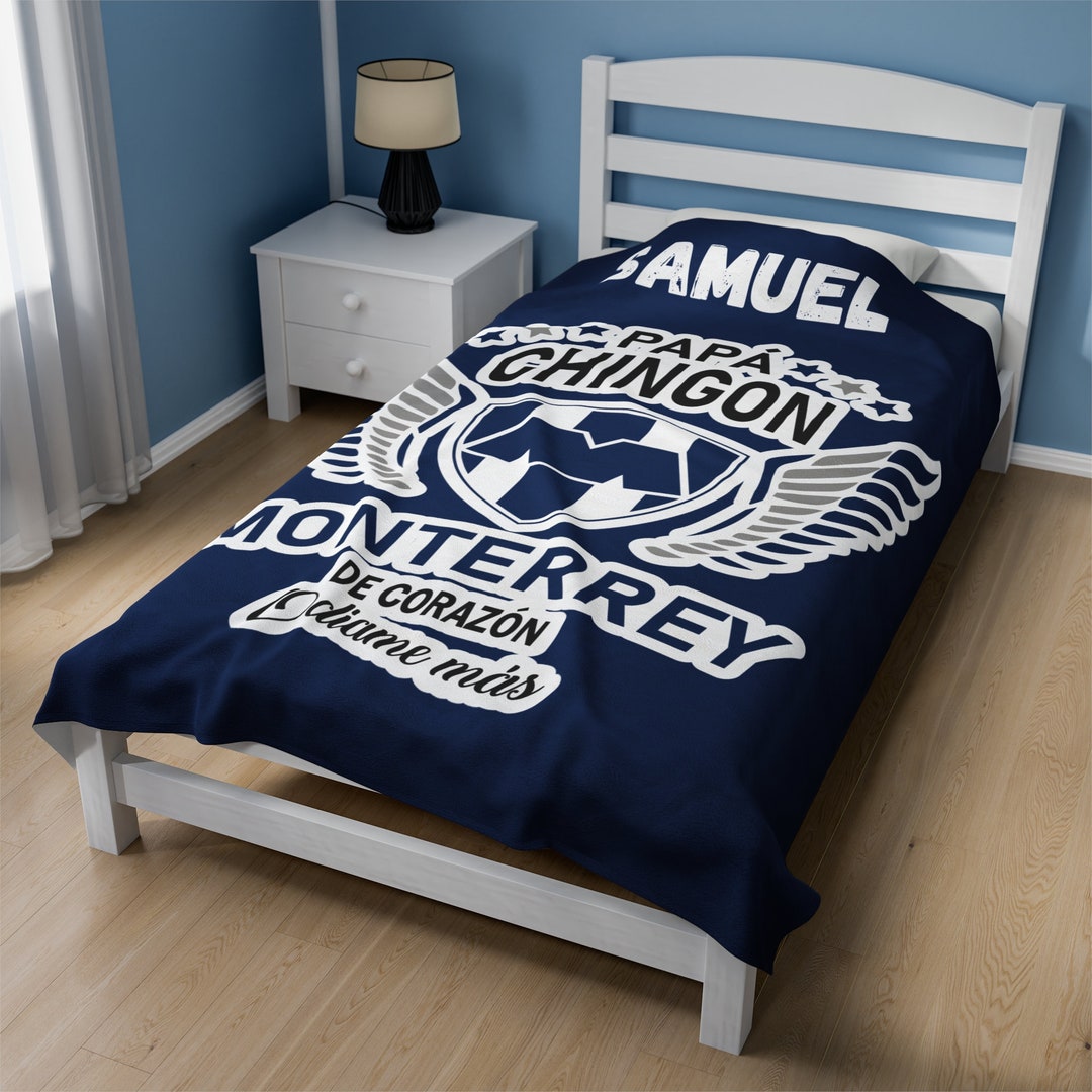 Personalized Blanket Monterrey, Mexican Futbol Soccer Gift, Regalo Para