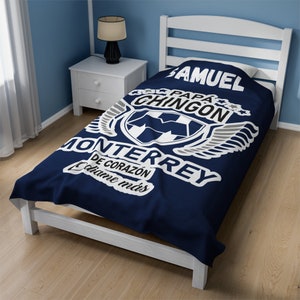 Gepersonaliseerde deken Monterrey, cadeau Mexicaans voetbalvoetbal, Regalo para papá, Dia del Padre, vaderdagcadeau, Mexicaanse vader, Equipo Monterrey