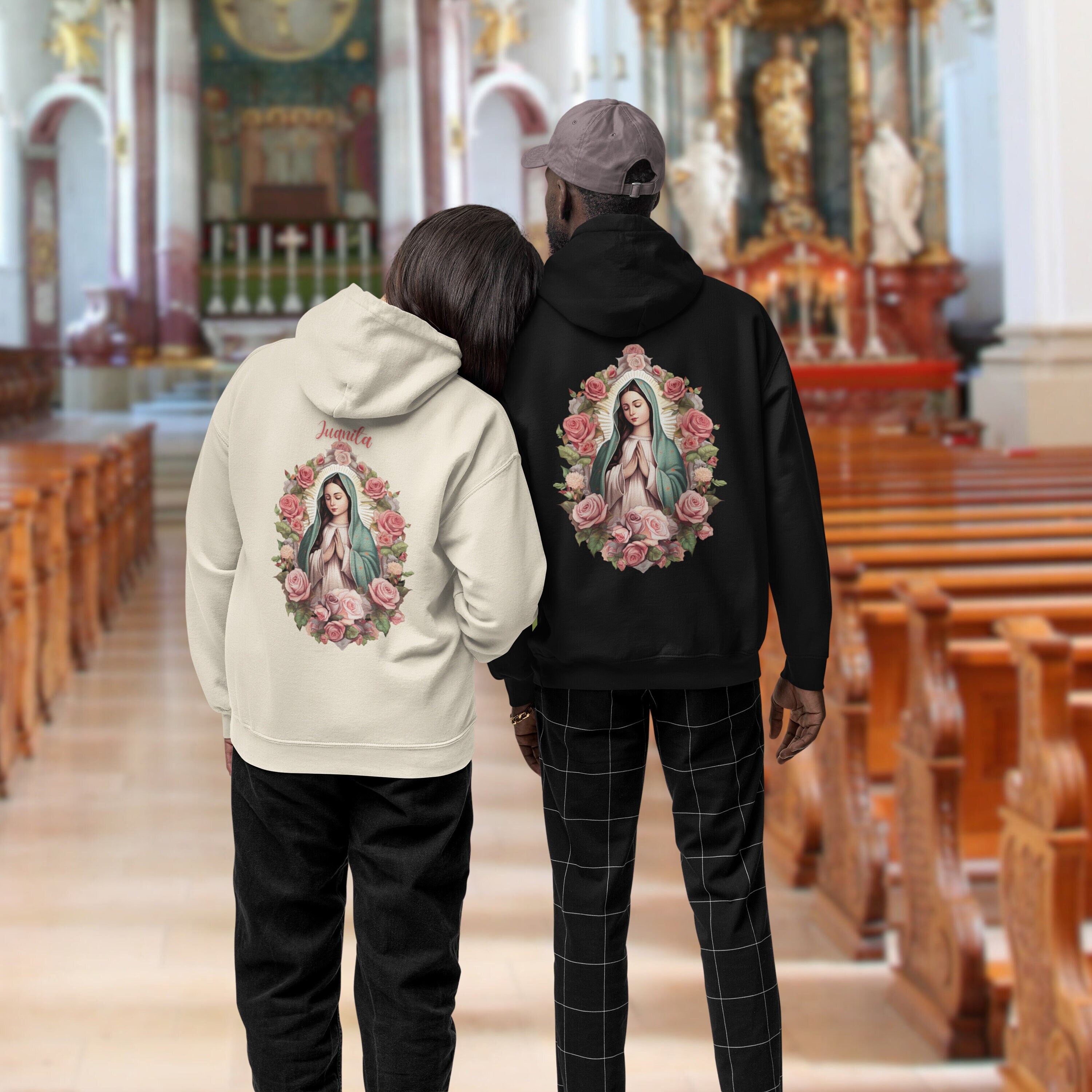 Lachinita Screen Printed Hoodies No Minimum La Virgen Sweatshirt