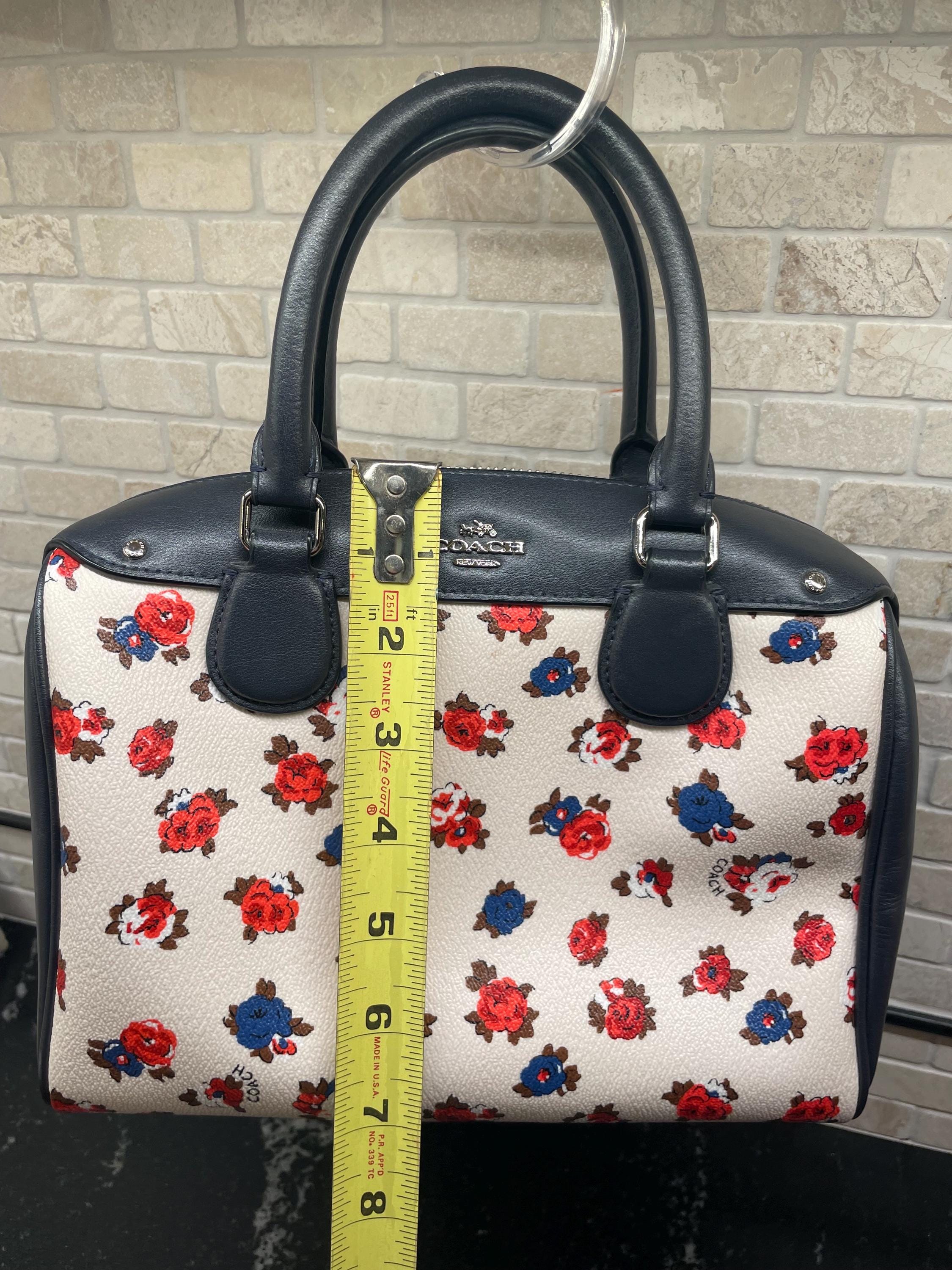 Coach mini bennett satchel floral best sale