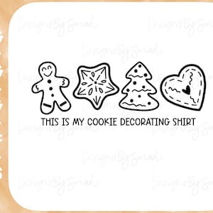 Keks Dekorieren T-Shirt Design SVG Weihnachtsplätzchen SVG Urlaub SVG Weihnachten SVG Handgezeichnetes digitales Design