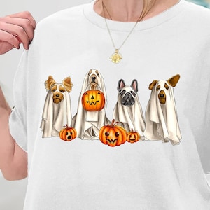 Сute Ghost Dog T-Shirt, Ghost dog TShirt, Dog Lovers Shirt, iprintasty Halloween, Halloween Dog Tee, Spooky Season Shirt, Sweatshirt, Hoodie